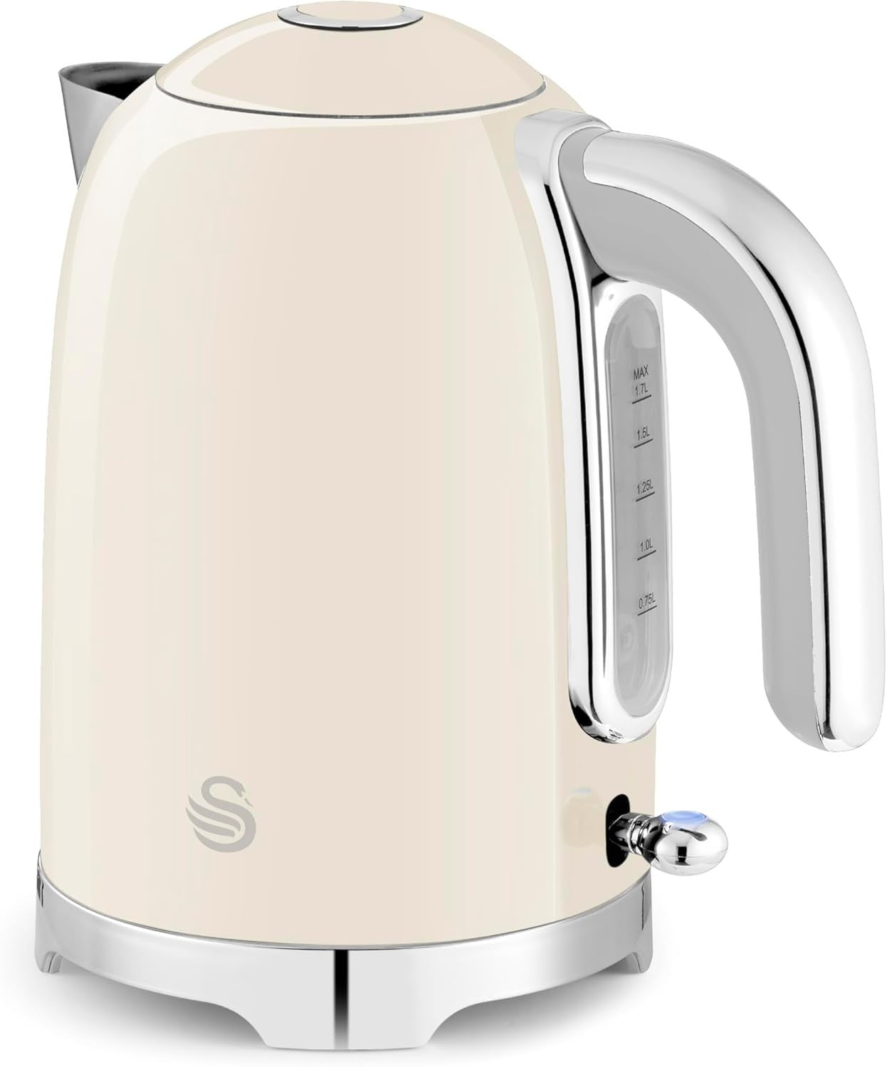 Swan Solace Cordless Kettle Premium Stainless Steel High Gloss 1.7L 3000W New