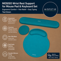 Mosiso Wrist Rest Support Mouse Pad Keyboard Set Circle Curved Ergonomic