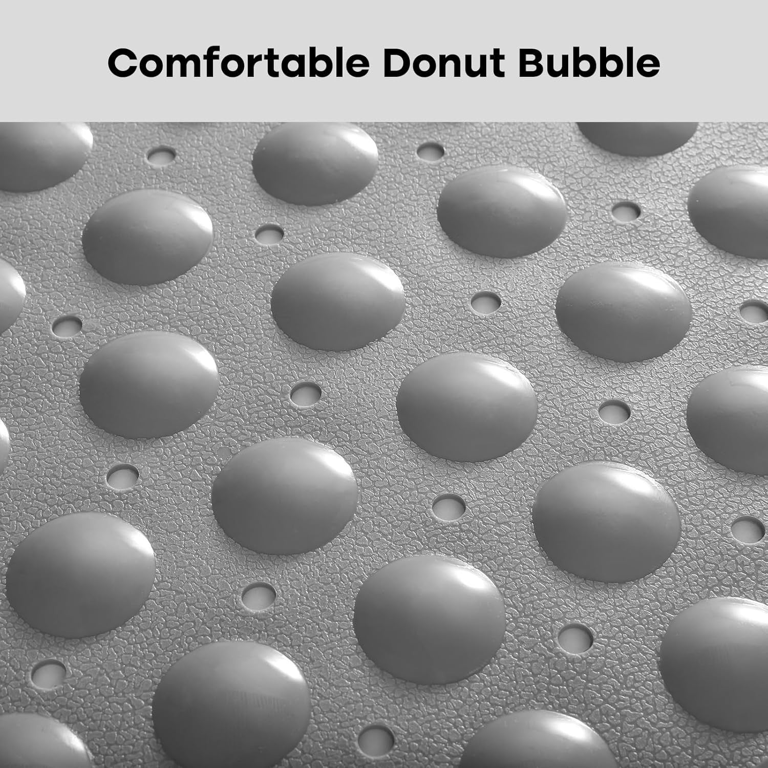 Xiyunte Large Corner Shower Mat Non Slip Anti Mould 70x70cm Anti Mould Grey New