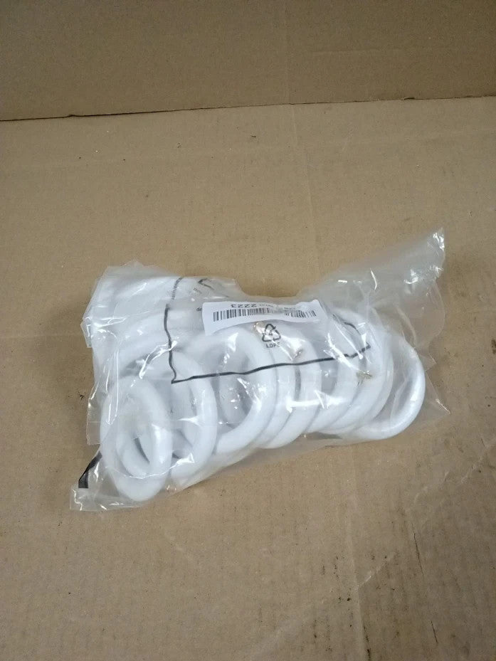 Merriway Wooden Curtain Rod Rings Screw Eyes Design White 45mm ID 23 Pieces New