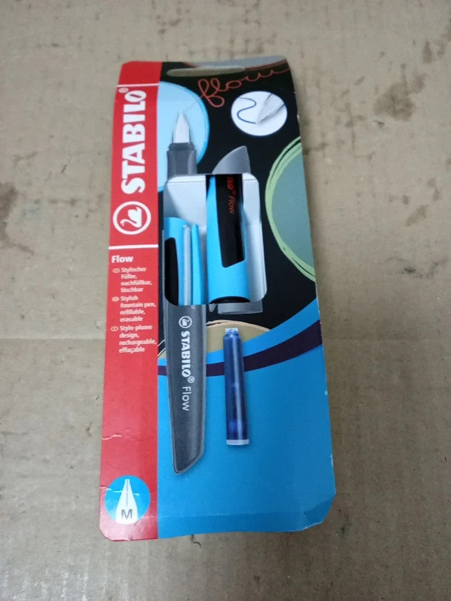 Stabilo Flow Fountain Pen Sporty Medium Nib 1pc Ergonomic Refillable