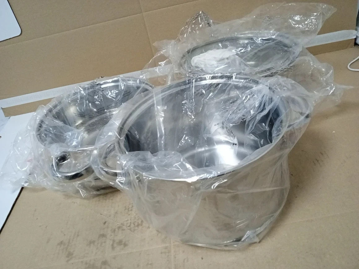 KitchenCraft 3 Food Steamer Pan Stock Pot Steamer 3 Tier Induction Safe 22cm
