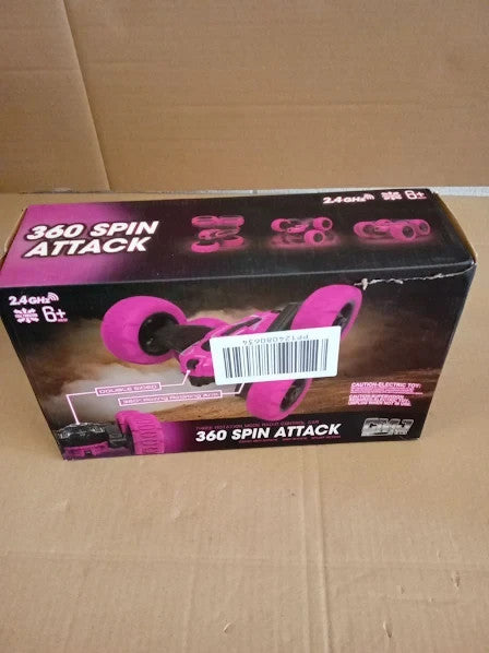Cmj Rc Cars 360 Spin Attack Stunt Electric Race Stunt Double Sided Pink New
