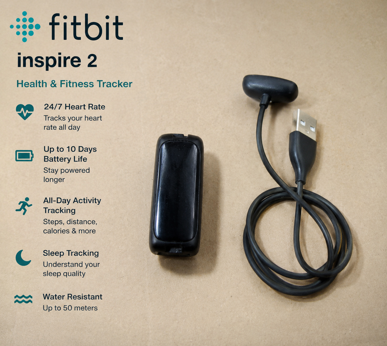 Fitbit Inspire 2 Health & Fitness Tracker 24/7 Heart Rate To 10 Days Battery