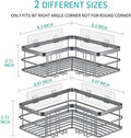 Yazoni Corner Shower Caddy No Drilling Adhesive Shelf 7.87x7.8x2.76in New