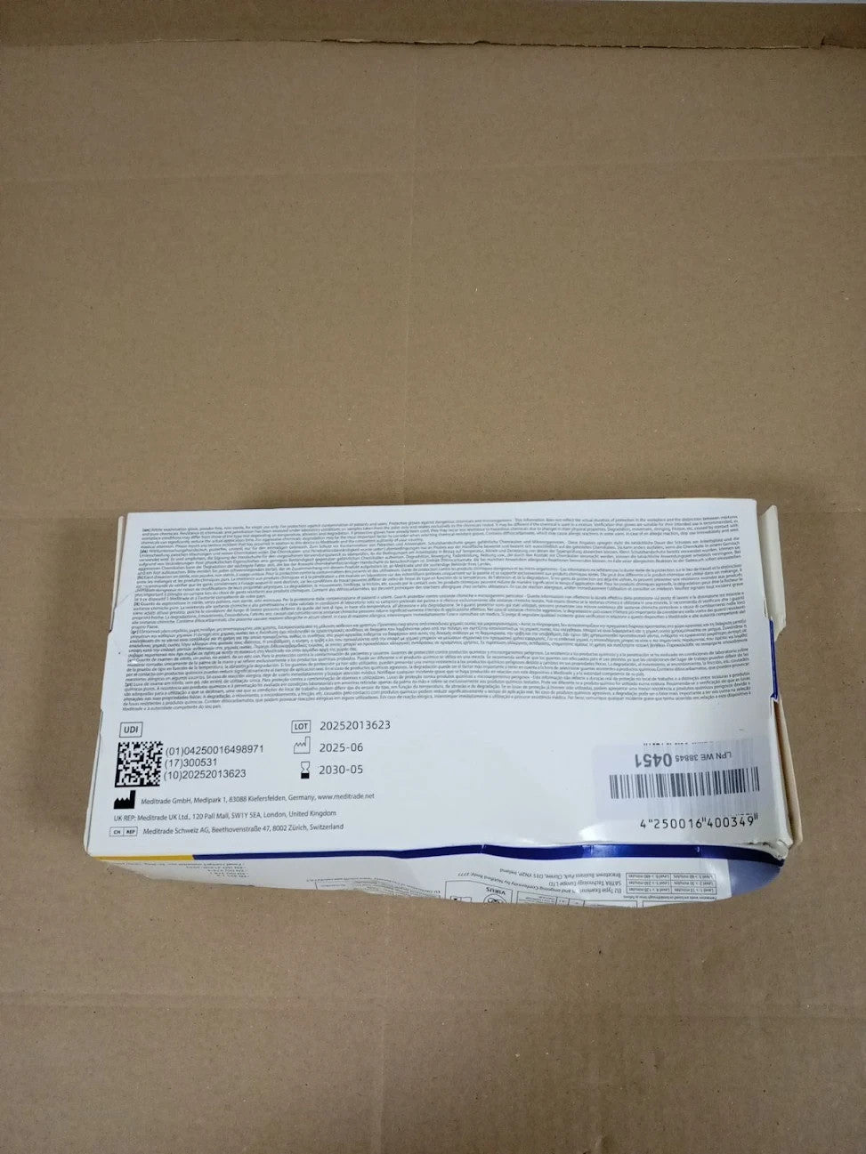Meditrade Nitrile 3000 White Examination Glove Powder Latex Free Medium New