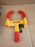 Tevlaphee Wheel Clamp Lock Heavy Duty Anti Theft Adjustable 16.5x9.2x2.8in New