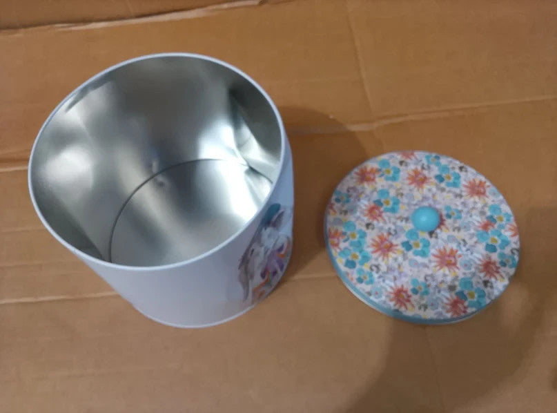 Mikasa Tipperleyhill Round Biscuit Tin Illustrated Rabbit Design Decorative