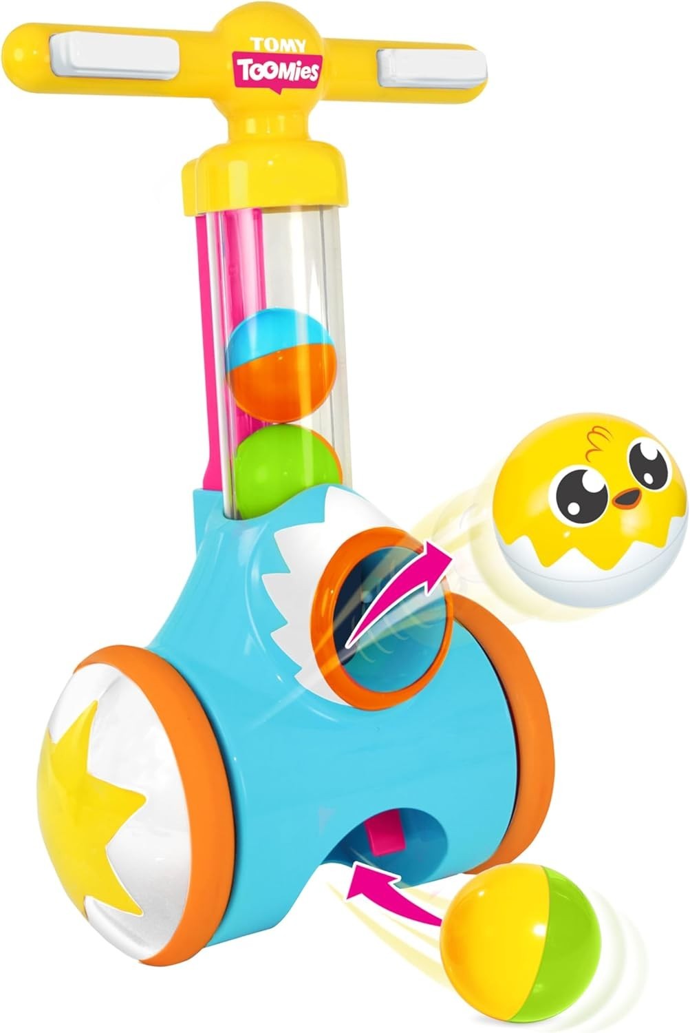 Toomies Pic Pop Push Along Baby Toy Ball Popper Ball Launcher Collector 1+ New
