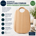 Designed By Sebastian Conran Beech Wooden Serveboard 1x39.5x23cm