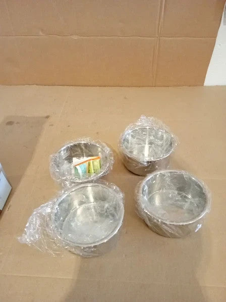 Homikit 4in Round Cake Tin Stainless Steel Round Mould Set 4 11x11x5cm New