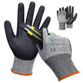 KAYGO Cut Resistant Work Gloves Level C Microfoam Nitrile Coated 2 Pairs 2XL New
