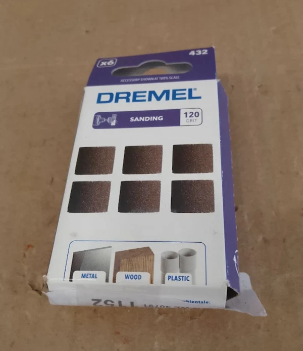 Dremel 432 Sanding Bands 13mm 120 Grit Multipack Wood Plastic Metal 6 Pieces