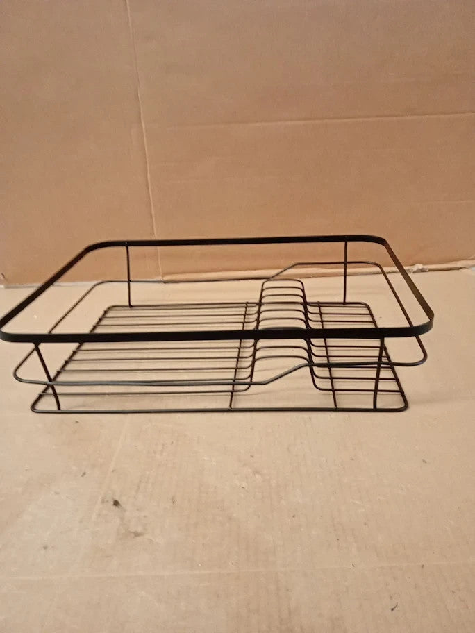 Argos Home Dish Rack Powder Coated Steel 22x42x36cm Black