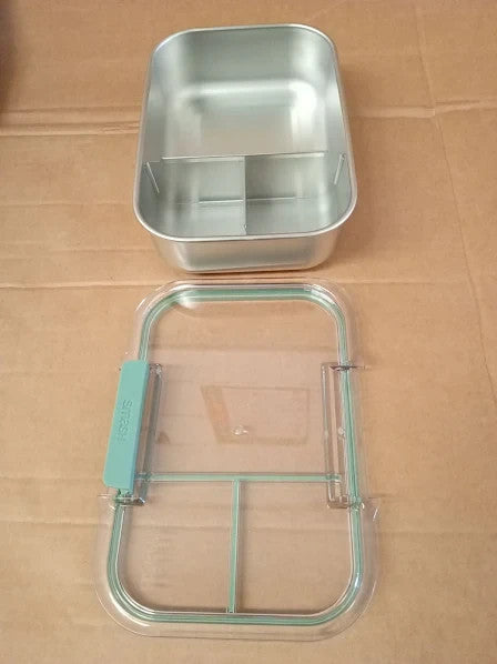 Smash Microwave Safe Stainless Steel 3 Divided Compartment Bento Lunch Box