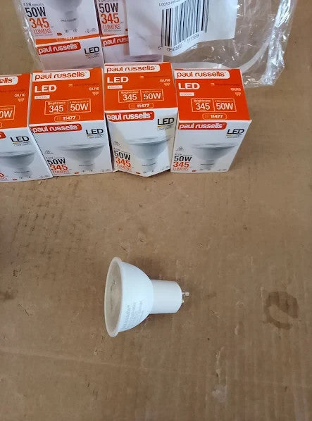 Paul Russells GU10 LED Bulbs Lights Bright Daylight 6500K 4.5W 50W New