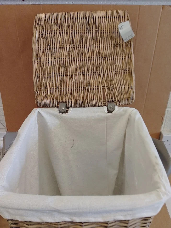Argos Home Willow Laundry Basket Grey Wicker Clothes Hamper Storage Basket New