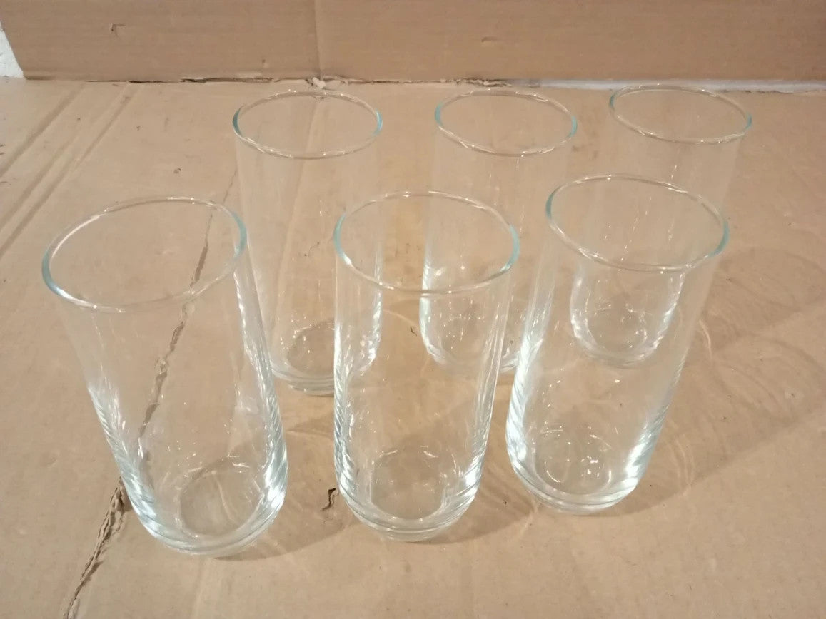 Acense 6pc Highball Glasses Tall Hi Ball Glass Water Gin Juice 315ml New