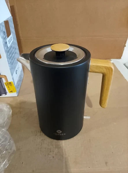 London Boutique 1.7L Electric Kettle Black 3000W Cordless Stainless Steel New