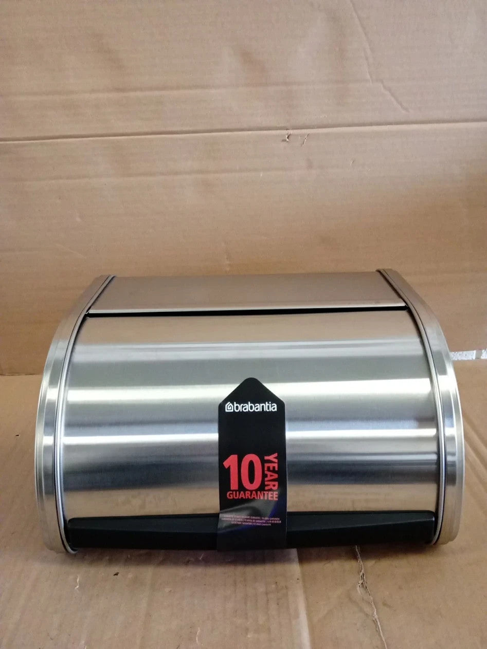 Brabantia 348907 Roll Top Bread Bin Medium Matt Stainless Steel 26.5x31.6x 17cm
