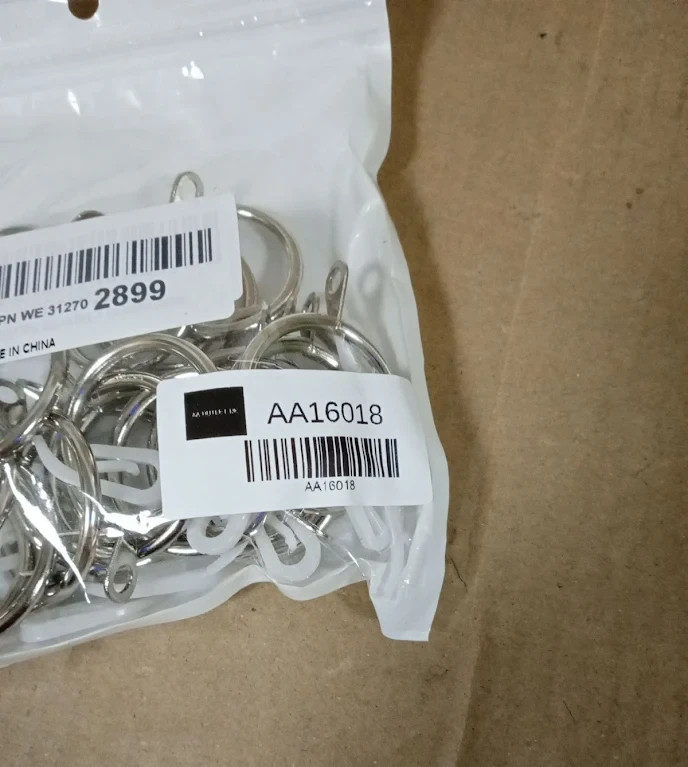 Welidoyaa Silver Metal Curtain Rings Hooks 30mm Internal Diameter Durable New