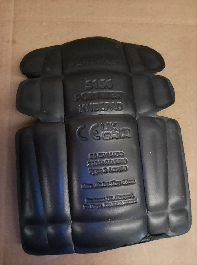 Portwest S156BKR Knee Pad One Size Black Work Safety Protective Gear Design