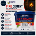 Bostik Fire Cement Buff Heat Resistant Sealant Fireplaces Stoves Chimneys