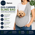 Namvo Dog Carrier Bag Hands Free Forward Facing Puppy Small Grey
