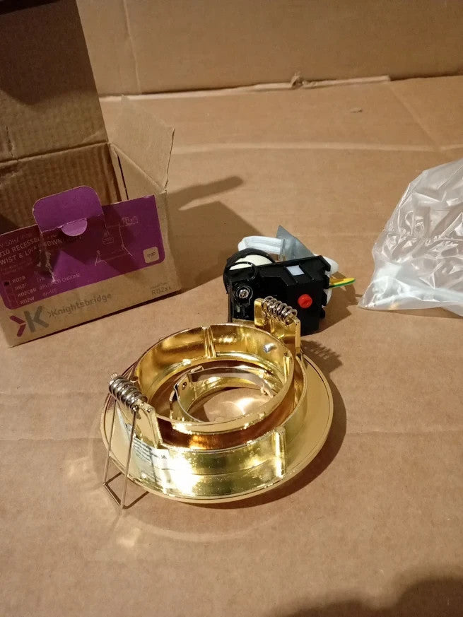 Knightsbridge Brass Recessed Downlight Spotlight Adjustable Tilt Twist New