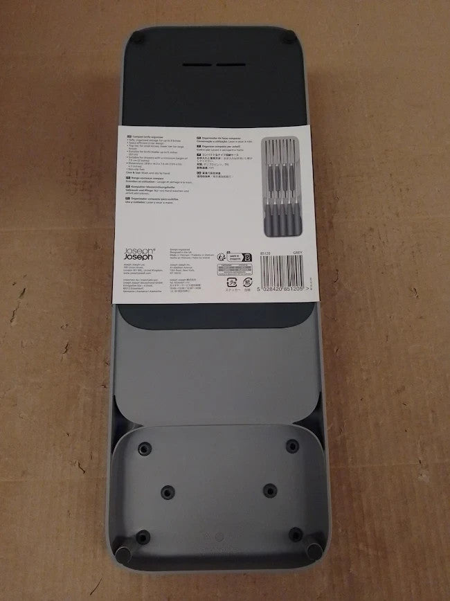 Joseph Joseph DrawerStore Knife Organiser Hold To 9 Knives 15.5x5.5x3in Grey New