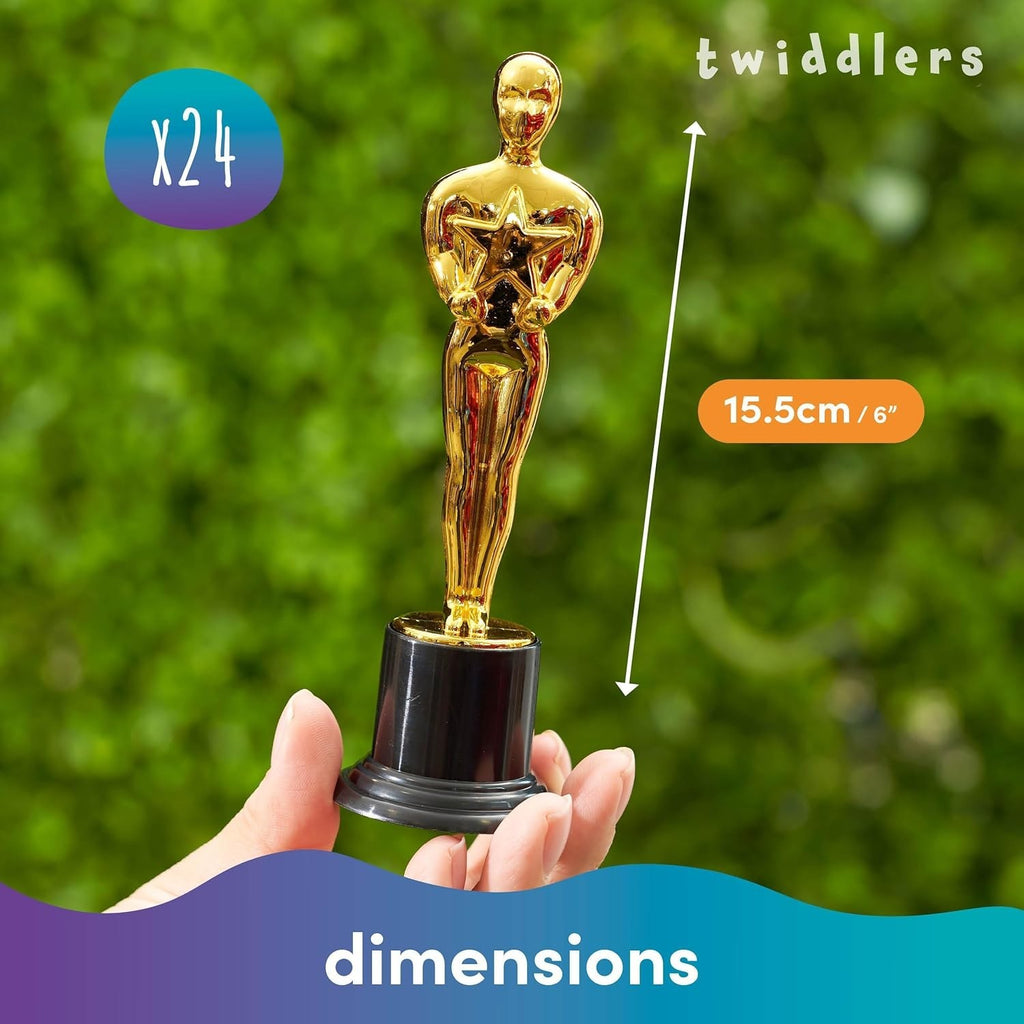 The Twiddlers 24 Plastic Trophy Awards Winner Statue Set 15.5cm Drama New