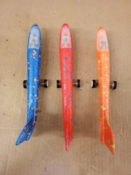 Hatryfy Airplane Launcher Toys LED Throwing Glider Plane Catapult 3+