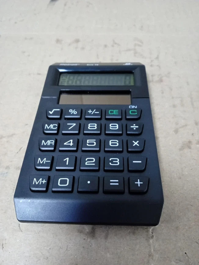 Rebell Eco 10 Calculator 8 Digits Schwarz LCD Solar Powered New