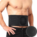Umbilical Hernia Belt Men Women Abdominal Binder Adjustable Support Medium Black