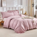 Tokokimo Pink Single 135x200cm Duvet Cover 2pcs Ruffle Set Microfiber Frills New