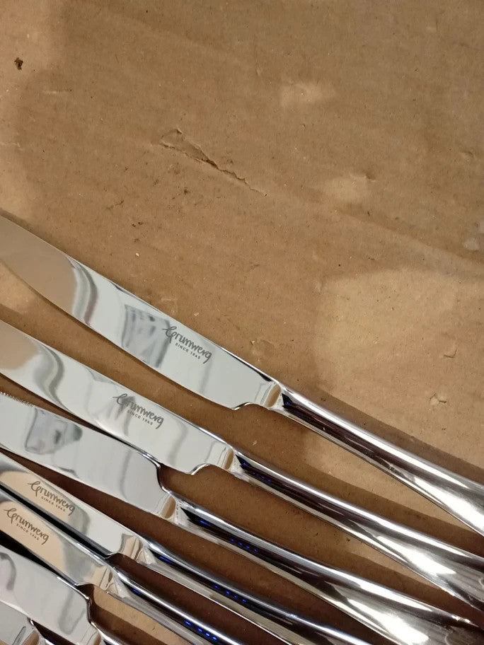Grunwerg Clarence Table Knives TAKCLR 18 10 Stainless Steel 12 Silver New