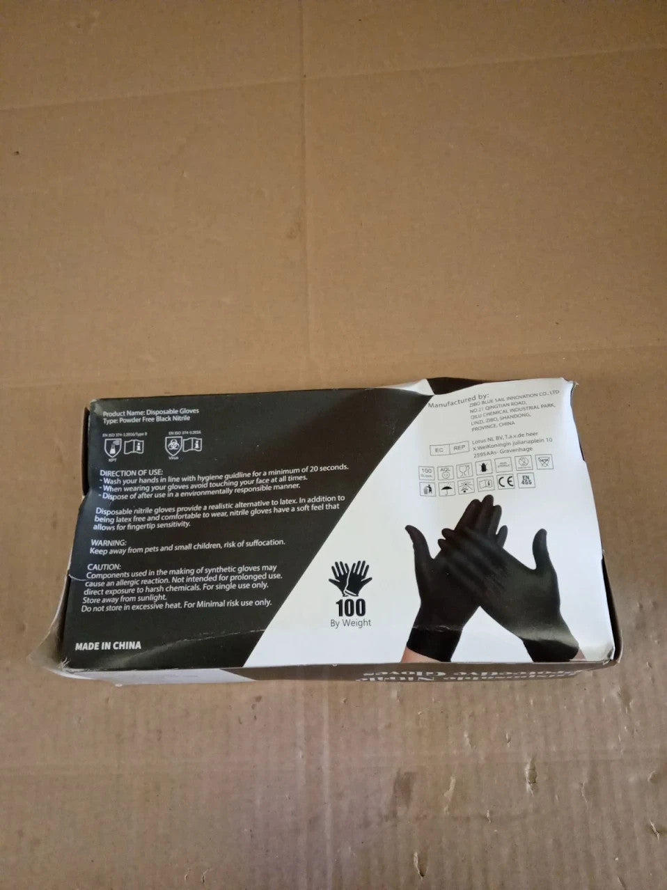 Praima Black Nitrile Disposable Gloves Latex Powder Free 100 Pack Large New