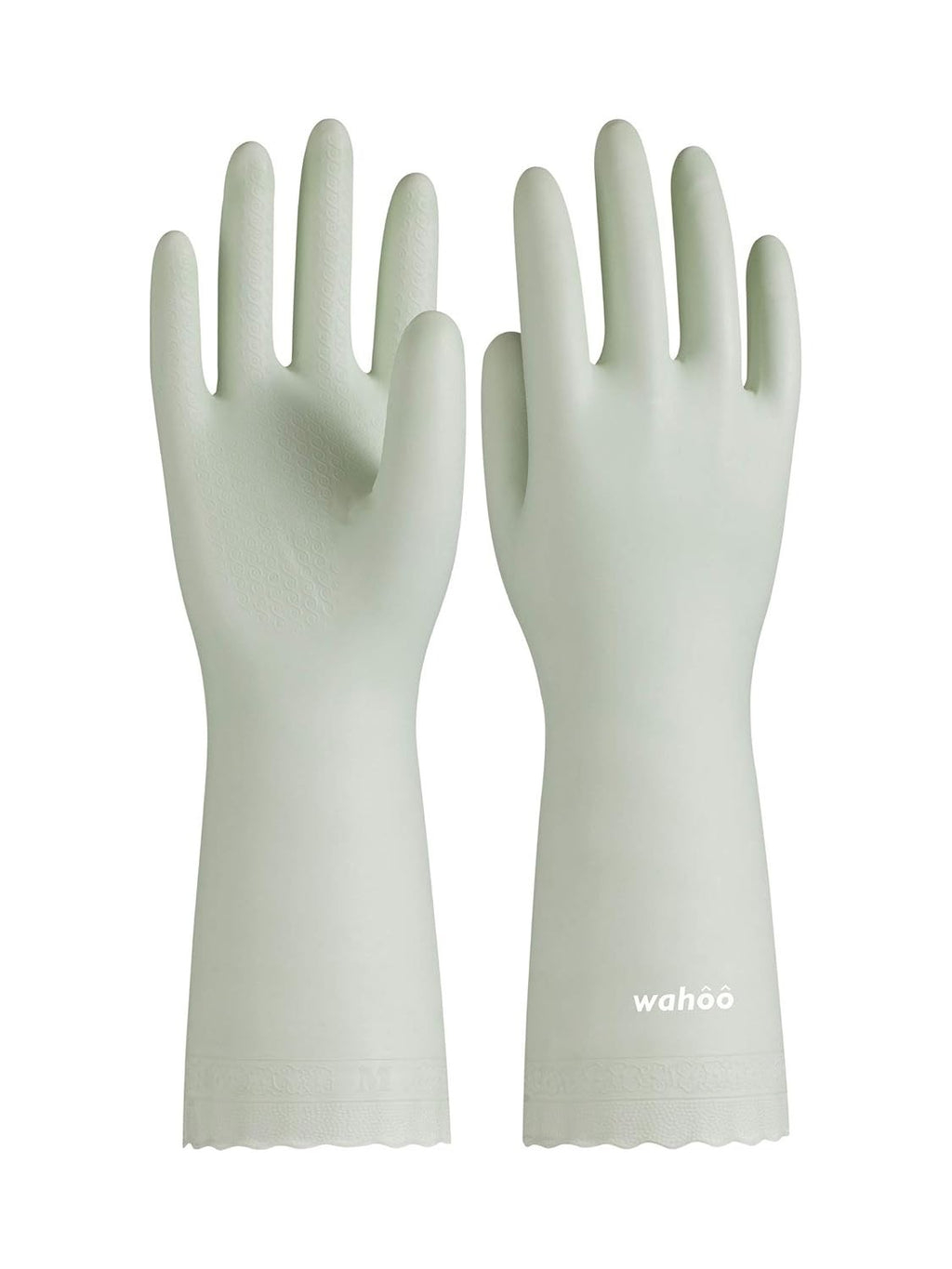LANON Latex Free Cleaning Gloves Reusable Waterproof Dishwashing Green Large New