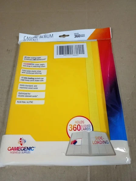 Gamegenic Casual Album 18 Pocket Medium 20 Side Pages 360 Sleeved Cards New