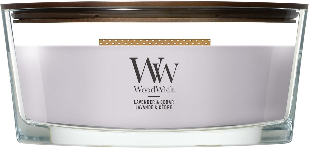 WoodWick Ellipse Scented Candle Crackling Wick Lavender Cedar 7.48x3.62cm New