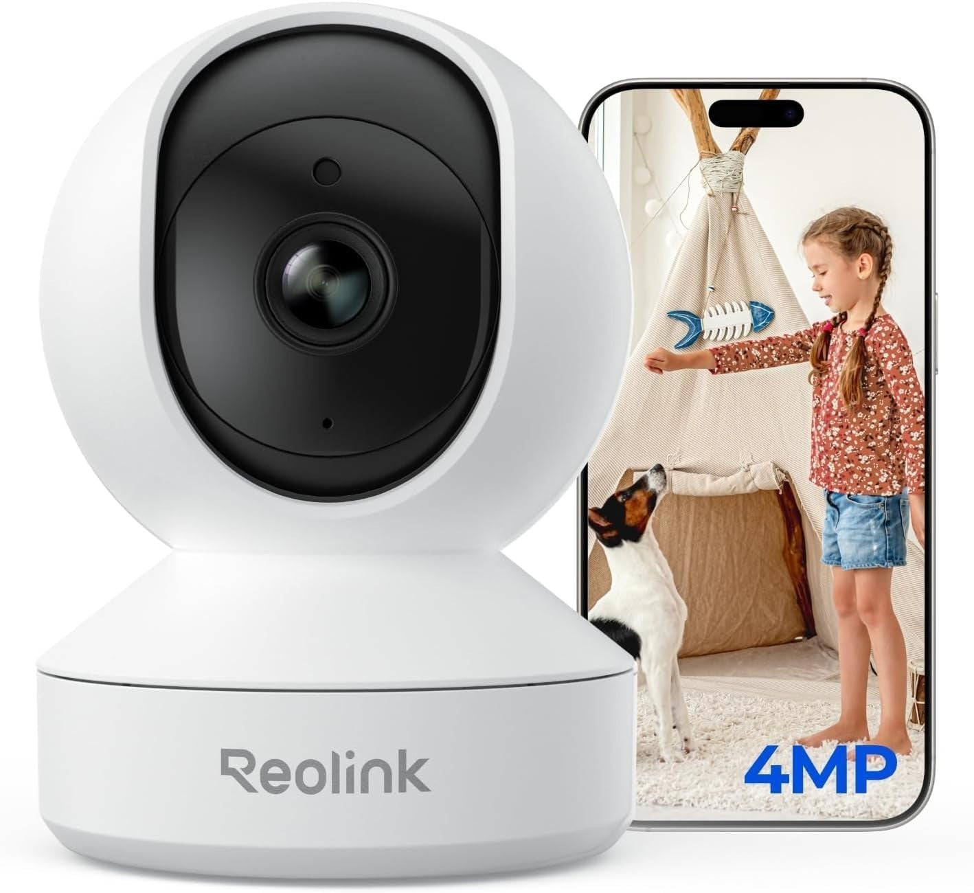 Reolink Indoor Camera 4MP 360 Pan Tilt Baby Monitor Pet D New