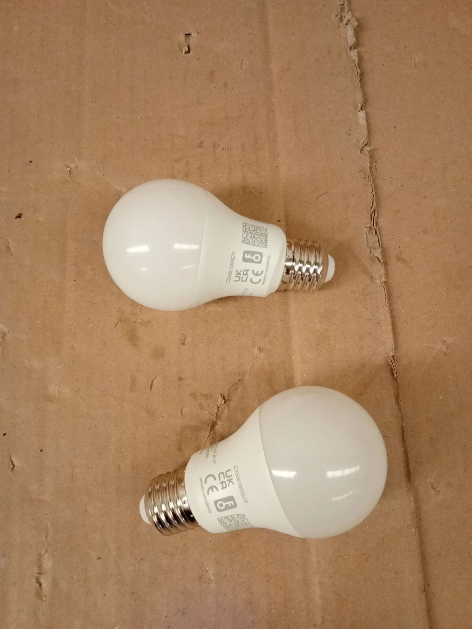 Amazon Basics Smart Multicolor LED Light Bulb E27 Base 8W Alexa Only 2 Pack New