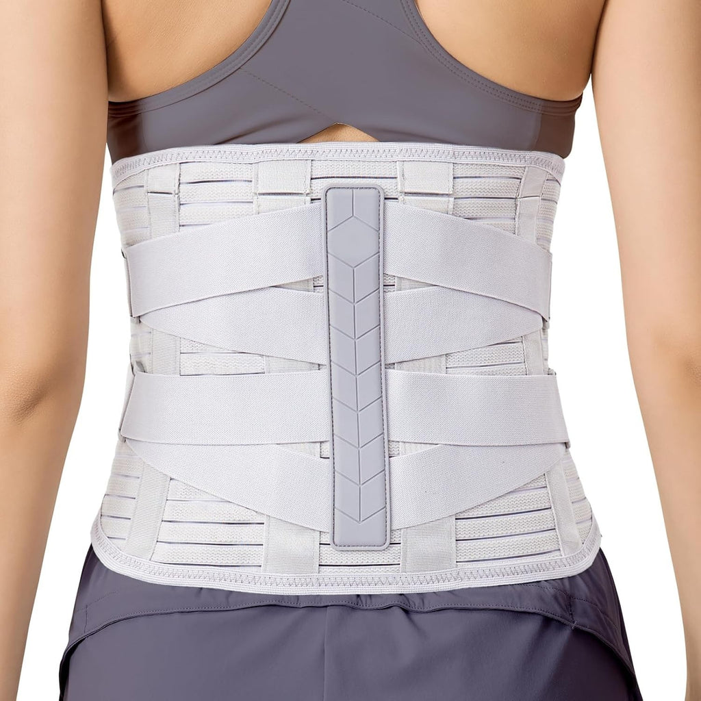 Back Support Belt Unisex Lumbar 6 Metal Stays 1 Silicone Support 3D Small New