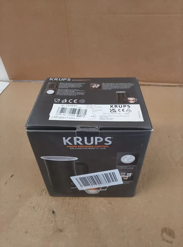 Krups Electric Milk Frother One Touch Control Hot Cold Foam Non Stick XL1008 New