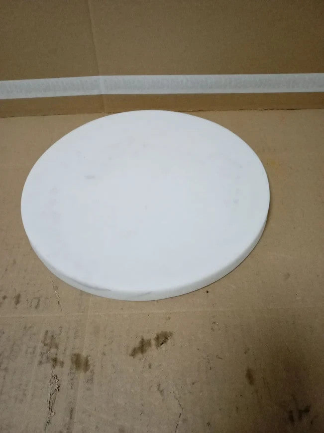 Luxspire Marble White Round Vanity Tray Organiser Resin 10.63x10.63x0.87in New