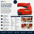 Tacwise 1564 Hobby 4V Cordless Nail Gun Staples Orange Storage Bag Durable