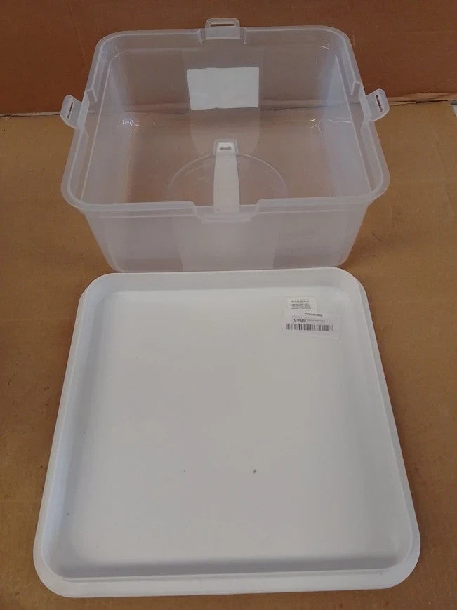 Accurate Plastic Square Cake Carrier Lid Locking Clips Handle Dishwasher