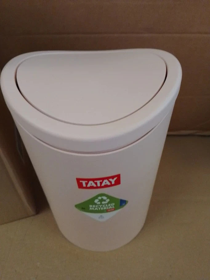 Tatay Bathroom Bin Swing Lid 6L Capacity Compact Modern Design Durable New