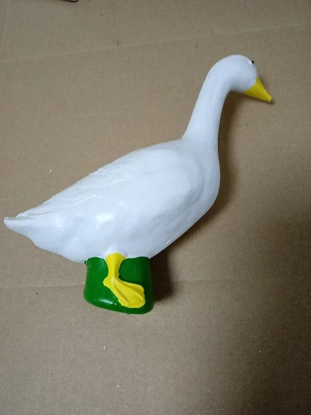 Fockety Goose Statue Large White Geese Duck Garden Statues Resin Porch