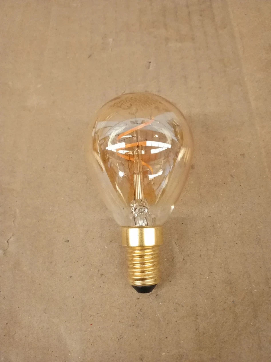 Philips Vintage Amber Spiral P45 Bulb Dimmable Flicker Free EyeComfort 180 Lumen